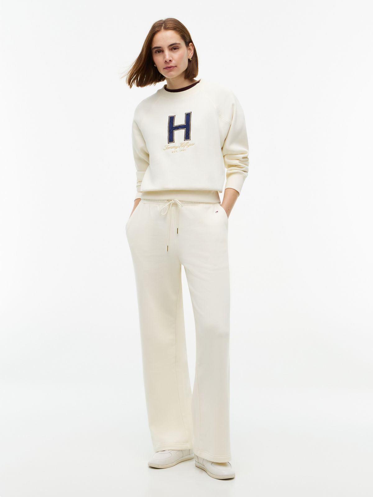 Straight Leg Sweatpant — Rich Cream