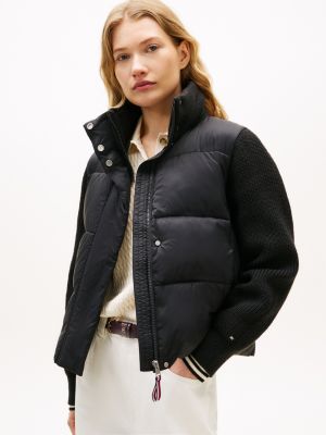 Mixed Media Jacket, Black