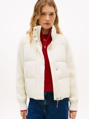 Mixed Media Jacket, Ivory