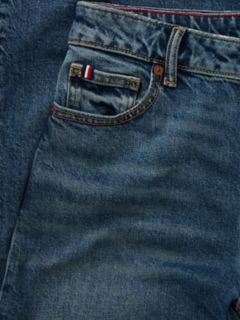 Stretch High-Rise Barrel Jean — Med Dark Wash 8