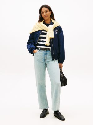 Stretch High-Rise Barrel Leg Jean, Light Wash