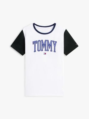 Женские футболки Tommy Hilfiger Varsity Tommy Logo Ringer T-Shirt — фото 5