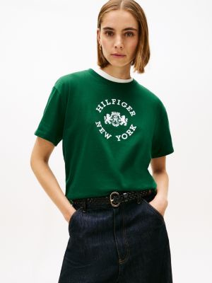 Circle Crest Logo T-Shirt, Ornamental Green