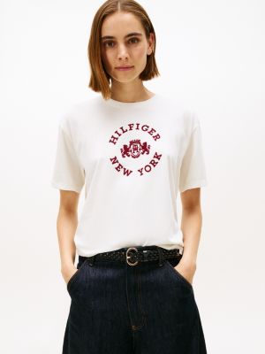 Circle Crest Logo T-Shirt, Ivory