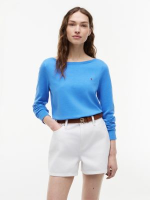 Boatneck Sweater, Siren Blue