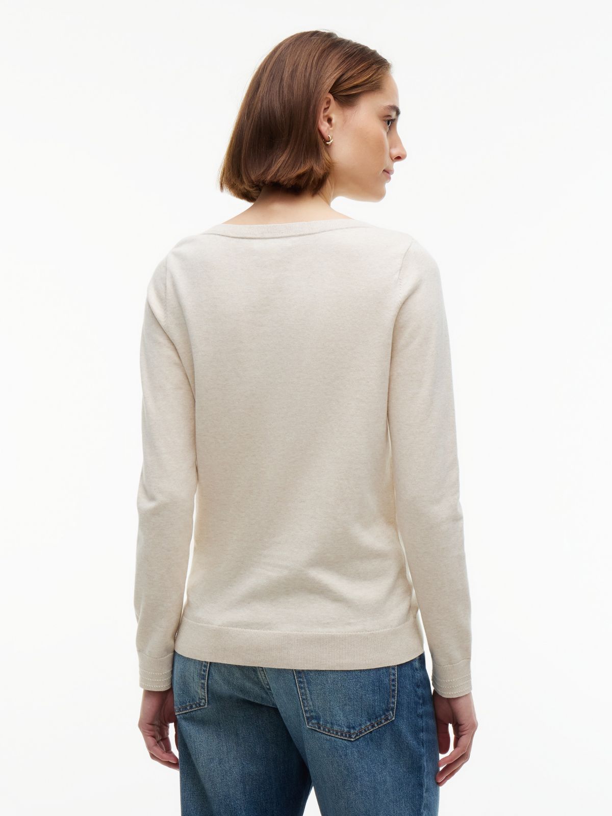 Boatneck Sweater — Beige Heather