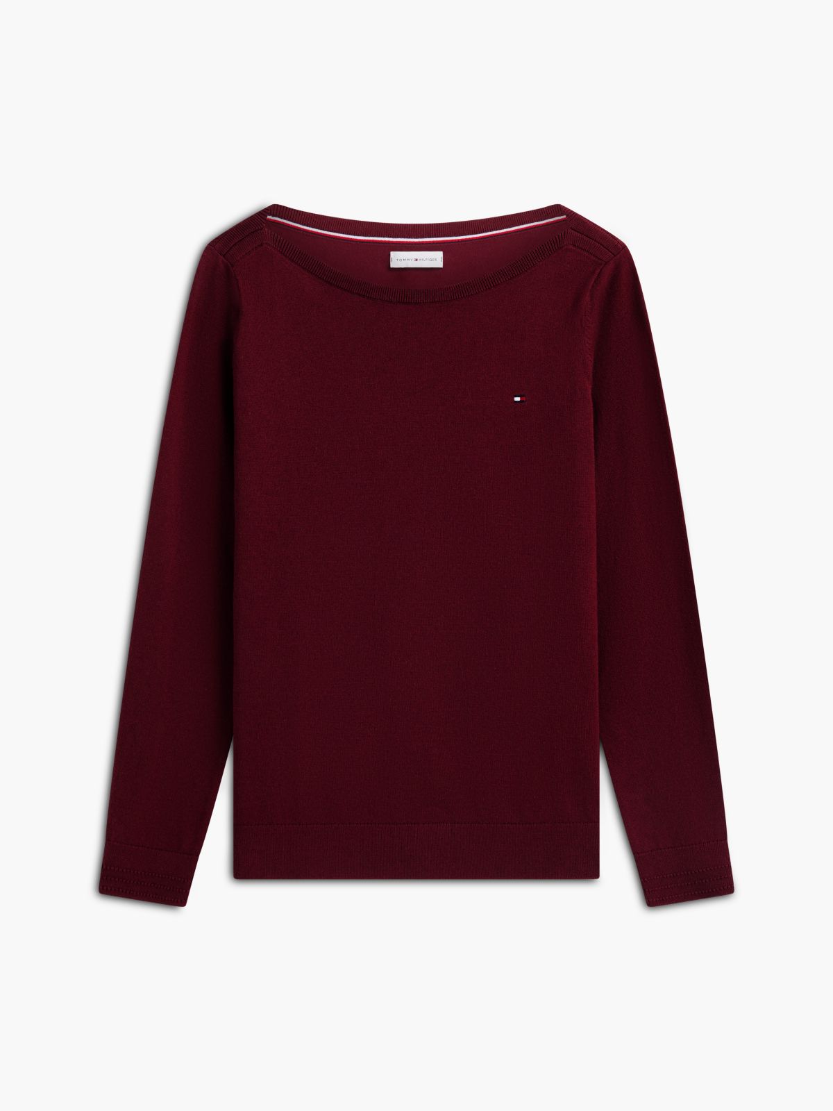 Boatneck Sweater — Burgundy