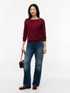 Boatneck Sweater — Burgundy 2