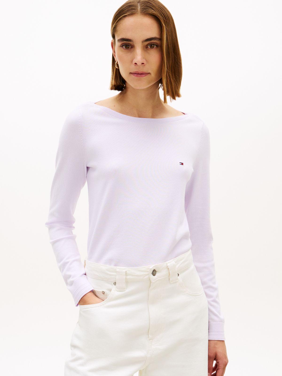 Boatneck Sweater — Lilac Sprig