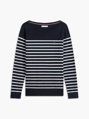 Женские свитеры Tommy Hilfiger Striped Boatneck Sweater — фото 5