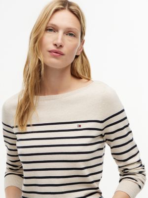 Женские свитеры Tommy Hilfiger Striped Boatneck Sweater — фото 3