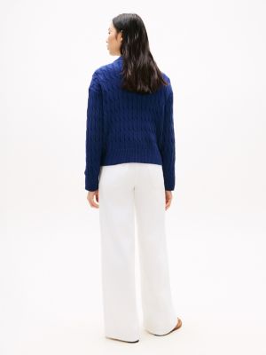 Женские кардиганы Tommy Hilfiger Boxy Fit Cable Knit Zip Cardigan — фото 4