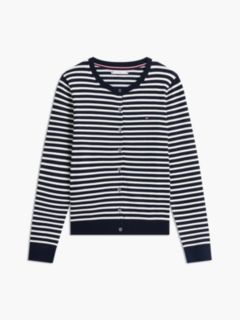 Lightweight Striped Cardigan — Navy Blue 5