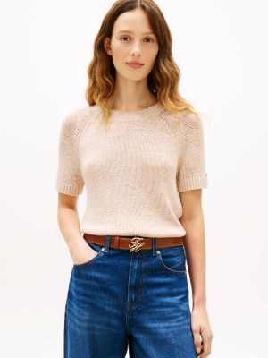 Short-Sleeve Open-Knit Sweater from Tommy Hilfiger - $53.70
