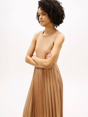 Tommy Hilfiger Mixed-Media Pleated Tank Dress — фото 2