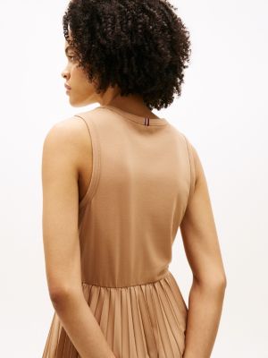 Tommy Hilfiger Mixed-Media Pleated Tank Dress — фото 3