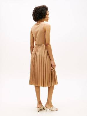 Tommy Hilfiger Mixed-Media Pleated Tank Dress — фото 4