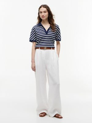 Женские топы Tommy Hilfiger Relaxed Fit Heathered Stripe Polo — фото 2