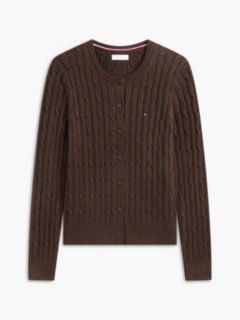 Cable Knit Cardigan — Brown 5
