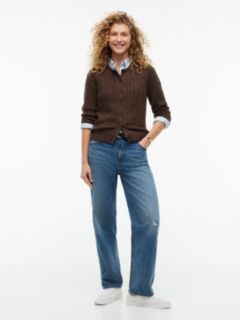 Cable Knit Cardigan — Brown 2