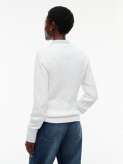 Cable Knit Cardigan — Ecru 4