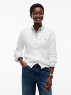 Cable Knit Cardigan — Ecru 1