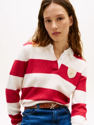 Женские свитеры Tommy Hilfiger Rugby Stripe Sweater Polo — фото 2