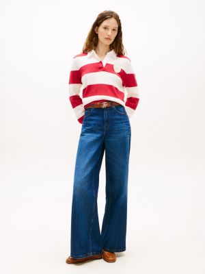 Женские свитеры Tommy Hilfiger Rugby Stripe Sweater Polo — фото 3
