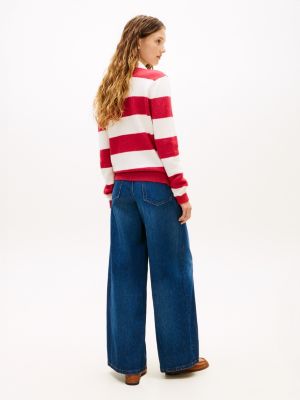 Женские свитеры Tommy Hilfiger Rugby Stripe Sweater Polo — фото 4