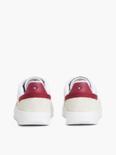 Monogram Mixed-Media Skater Sneaker — White/Sky Blue 4