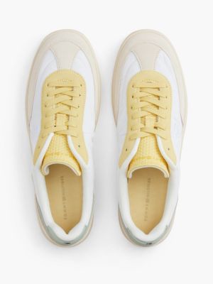 Женские кроссовки Tommy Hilfiger Monogram Mixed-Media Skater, цвет: Муслиновый — фото 3