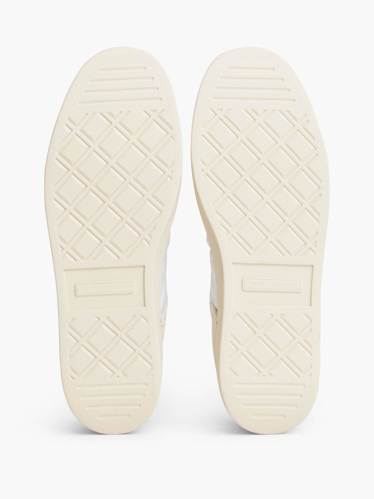Monogram Mixed-Media Skater Sneaker — Muslin