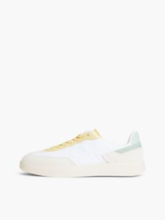 Monogram Mixed-Media Skater Sneaker — Muslin 7