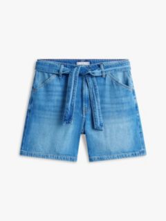 Belted High-Rise Denim Short — Medium Wash 5