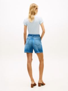 Belted High-Rise Denim Short — Medium Wash 4
