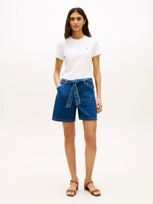 Женские джинсы Tommy Hilfiger Belted High-Rise Denim Short — фото 2