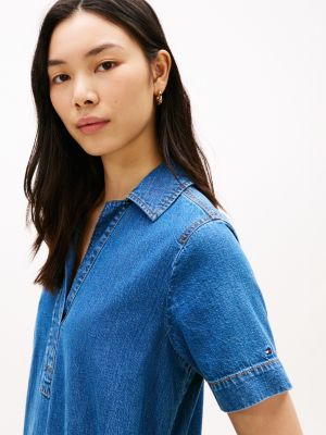 Женские платья Tommy Hilfiger Open Placket Denim Mini Dress — фото 2