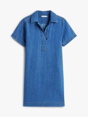 Open Placket Denim Mini Dress | Tommy Hilfiger Canada