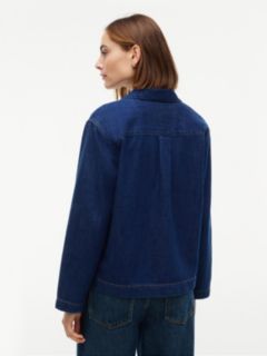 Denim V-Neck Pullover Shirt — Dark Wash 5