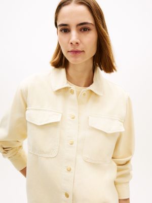 Женские куртки Tommy Hilfiger Garment-Dyed Denim Shirt Jacket — фото 2