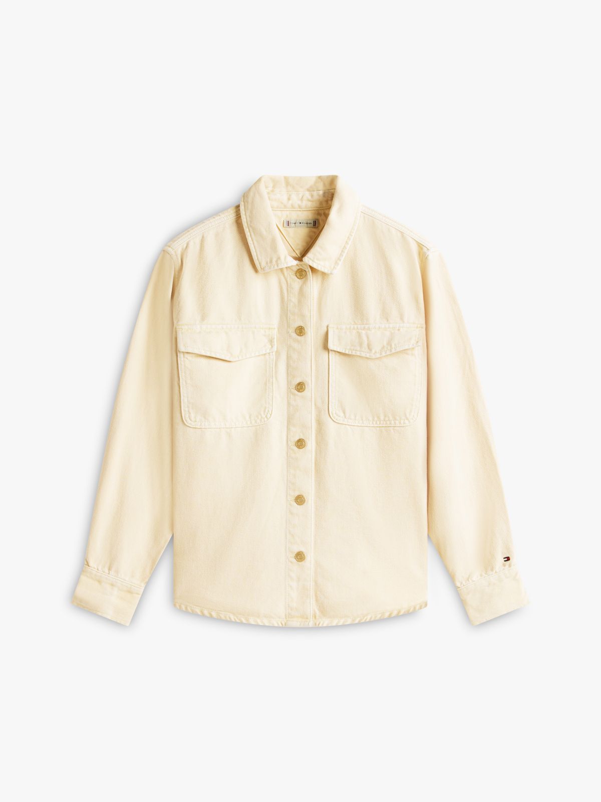 Garment-Dyed Denim Shirt Jacket — Butter Yellow Pigment