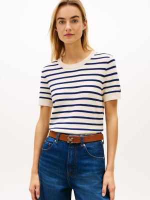 Stripe Lightweight Short-Sleeve Sweater from Tommy Hilfiger - $44.70
