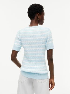 Short-Sleeve Cable Knit Sweater | Tommy Hilfiger