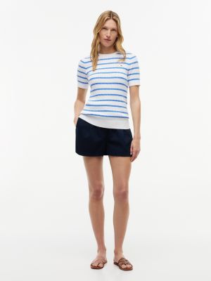 Женский свитер Tommy Hilfiger Short-Sleeve Cable Knit, цвет: Оптический белый — фото 2