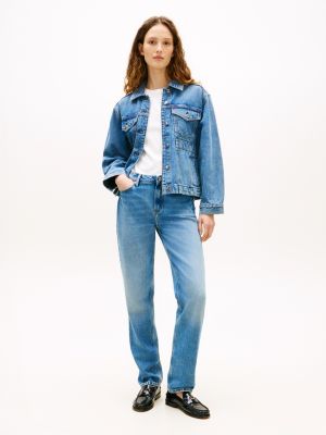 Женские куртки Tommy Hilfiger Cinched Faded Denim Jacket — фото 3