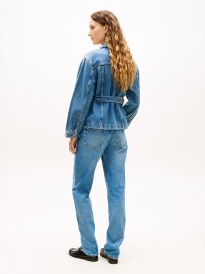 Женские куртки Tommy Hilfiger Cinched Faded Denim Jacket — фото 4