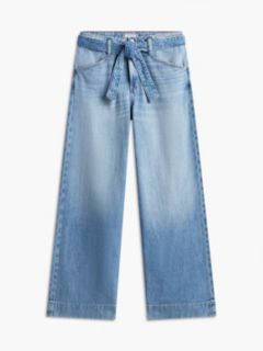 Belted High-Rise Wide Leg Jean — Medium Wash 7