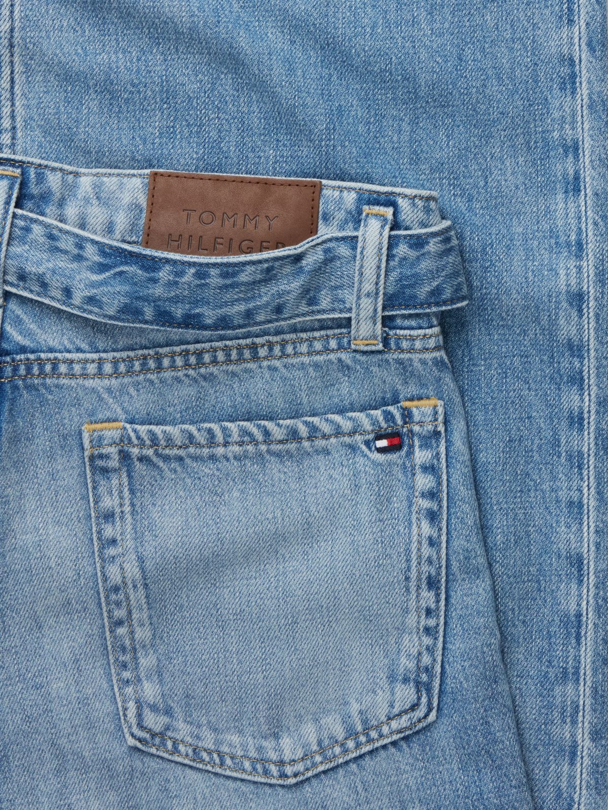 Belted High-Rise Wide Leg Jean — Medium Wash