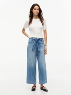 Belted High-Rise Wide Leg Jean — Medium Wash 2