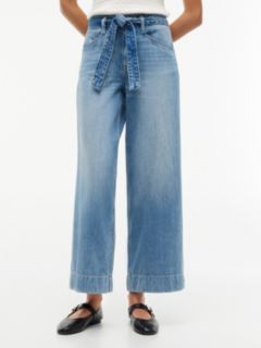 Belted High-Rise Wide Leg Jean — Medium Wash 1